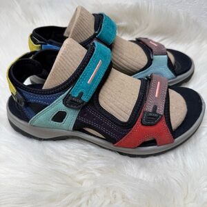 *NEW* Ecco Women's Yucatan Multi Color Suede Anniversary Edition Sandals
